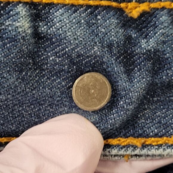 Vintage Y2K LEE Button-Fly Jeans 35x34 (36x34) Blue - Picture 5 of 16